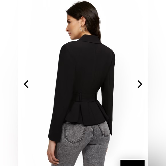 Black NYC and CO peplum blazer - Picture 3 of 8